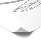 Bikepackfiets zwart-wit poster (Hoek)