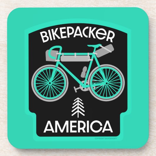 Bikepacking Amerika Bier Onderzetter (Voorkant)