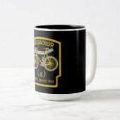 Bikepacking Australische Alpen Trial Tweekleurige Koffiemok (Voorkant rechts)