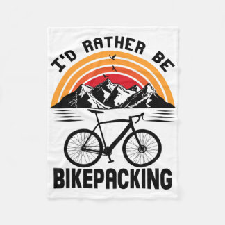 Bikepacking Bikepacker Mountain Biking Bike Cyclin Fleece Deken