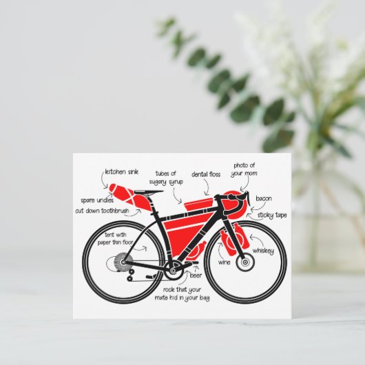 Bikepacking Briefkaart (Staand voorkant)