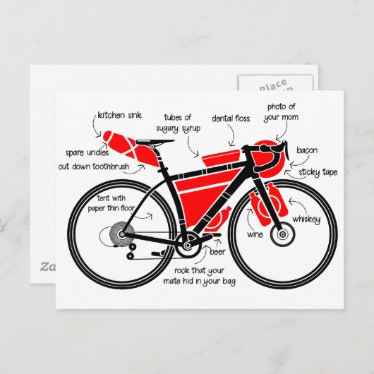 Bikepacking Briefkaart (Voorkant / Achterkant)