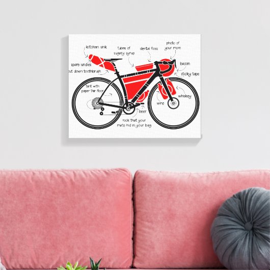 Bikepacking Canvas Afdruk (Insitu (Woonkamer))