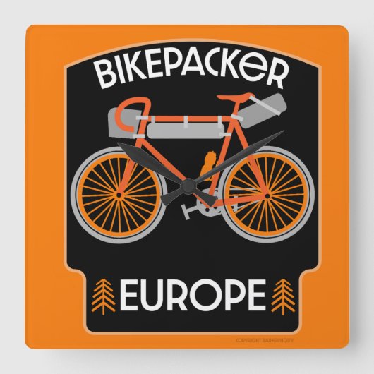 Bikepacking Europa Vierkante Klok (Voorkant)