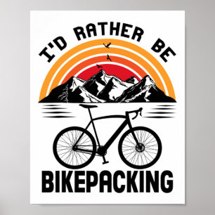 Bikepacking Fietsverpakkers Bergfietsen Fiets Wiel Poster