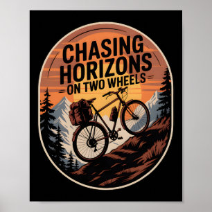 Bikepacking Outdoor Mountainbiken Horizonten Najaa Poster