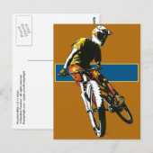Biker2 — Oranje/blauw Briefkaart (Voorkant / Achterkant)