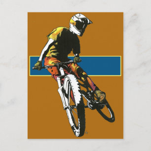 Biker2 — Oranje/blauw Briefkaart