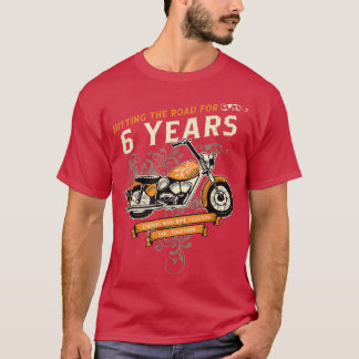 Biker 6th Wedding Ann, zes jaar lang op weg T-shirt