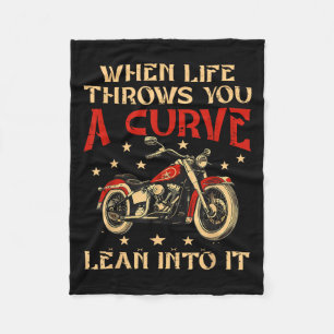 Biker Als Het Leven Je Een Kromme Weg Stuurd Motor Fleece Deken