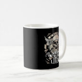 Biker als je een rendiënte hebt die op de rugmotor koffiemok (Voorkant rechts)