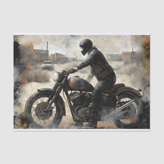 Biker Art Decoupage Tissue Paper Tissuepapier (Voorkant)