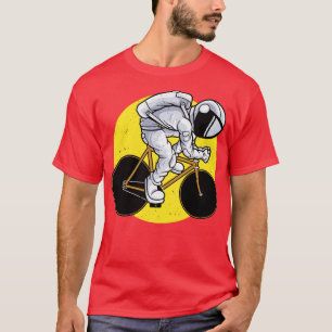 Biker Astronaut Space Cyclist fietsen T-shirt