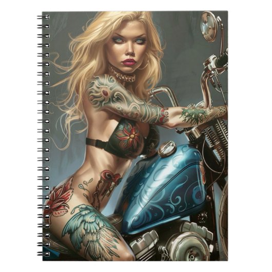 Biker Babe10 Notitieboek (Voorkant)