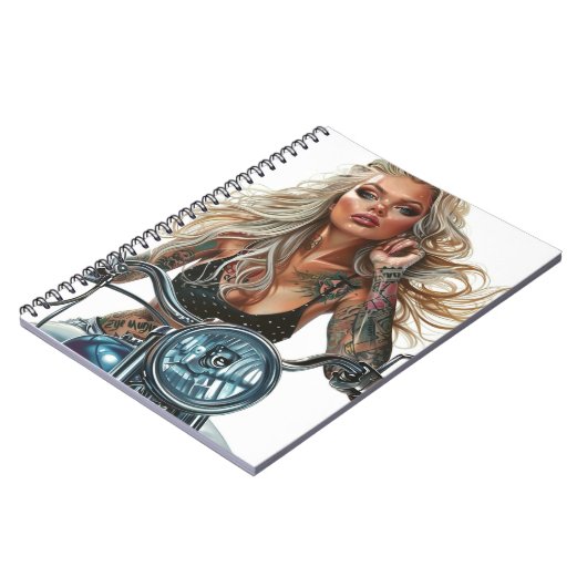 Biker Babe12 Notitieboek (Linkerzijde)