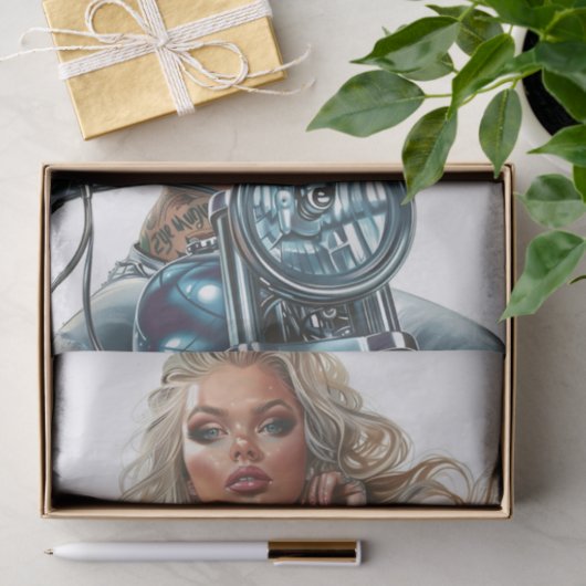 Biker Babe12 Tissuepapier (Geschenk)