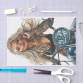 Biker Babe12 Tissuepapier (Craft)
