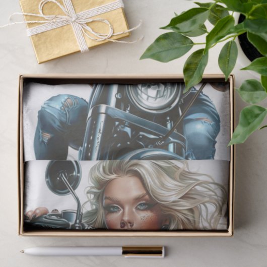 Biker Babe14 Tissuepapier (Geschenk)