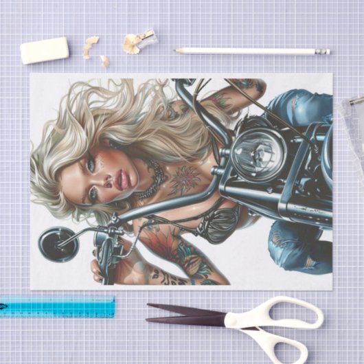 Biker Babe14 Tissuepapier (Craft)