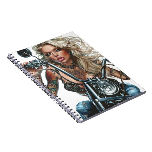 Biker Babe15 Notitieboek (Rechterzijde)