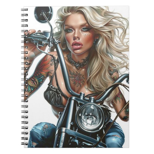 Biker Babe15 Notitieboek (Voorkant)