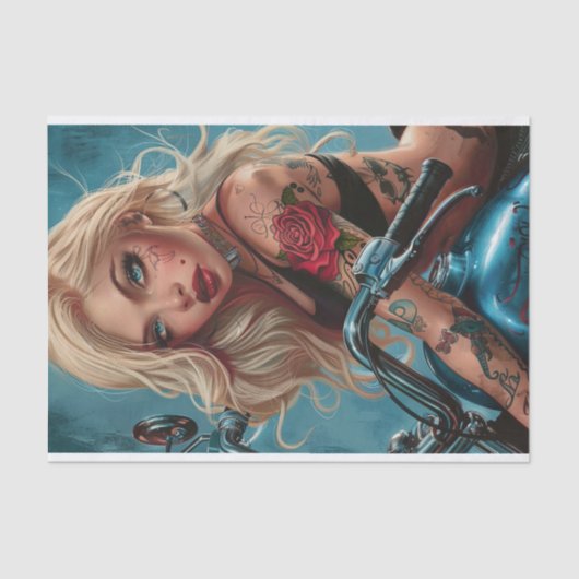 Biker Babe4 Tissuepapier (Voorkant)