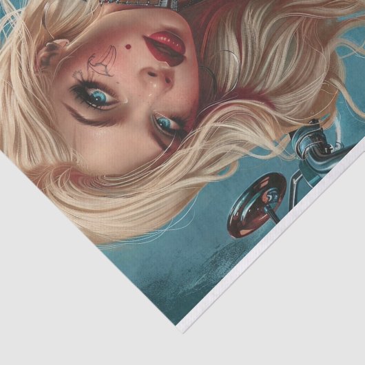 Biker Babe4 Tissuepapier (Detail)