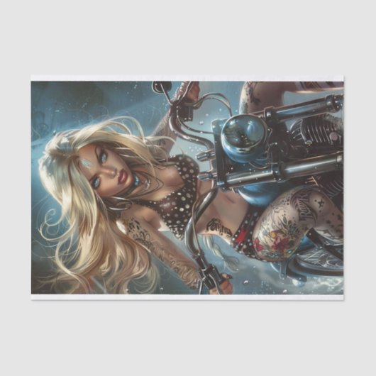 Biker Babe5 Tissuepapier (Voorkant)