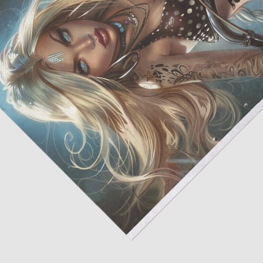 Biker Babe5 Tissuepapier (Detail)