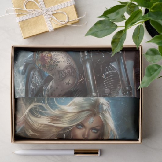 Biker Babe5 Tissuepapier (Geschenk)