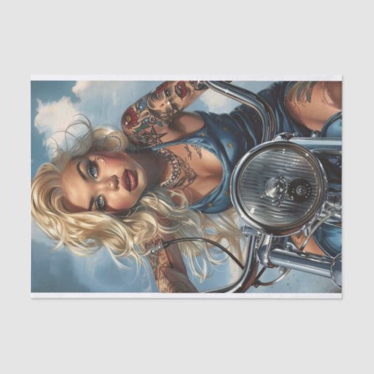 Biker Babe6 Tissuepapier (Voorkant)