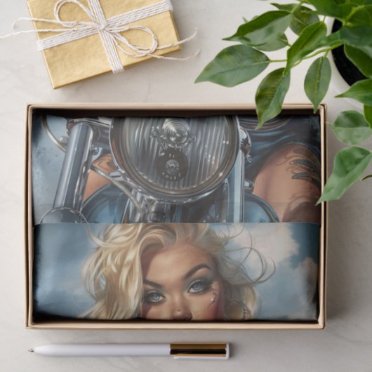 Biker Babe6 Tissuepapier (Geschenk)