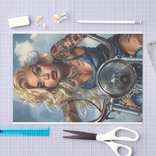 Biker Babe6 Tissuepapier (Craft)