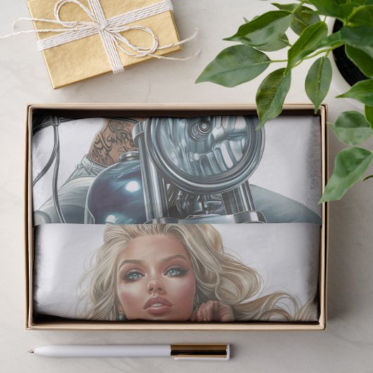 Biker Babe9 Tissuepapier (Geschenk)