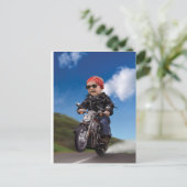 Biker Babe Briefkaart (Staand voorkant)