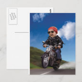 Biker Babe Briefkaart (Voorkant / Achterkant)