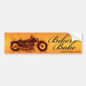 Biker Babe Bumpersticker (Voorkant)