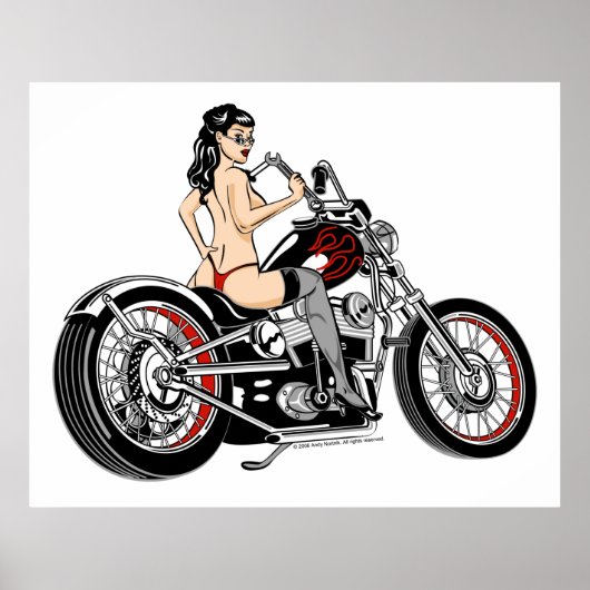 Biker Babe Poster (Voorkant)