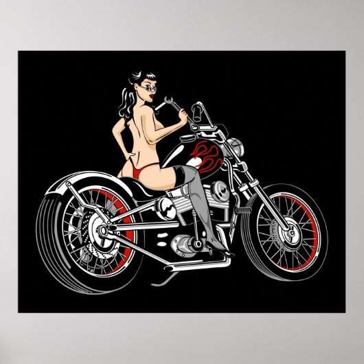 Biker Babe Poster (Voorkant)