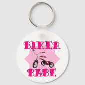 Biker Babe/roze Sleutelhanger (Voorkant)