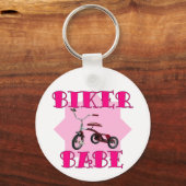 Biker Babe/roze Sleutelhanger (Voorkant)