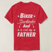 Biker Bartender vader T-shirt (Design voorkant)