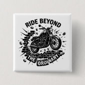 Biker Beyond Limits Ride Vierkante Button 5,1 Cm (Voorkant)