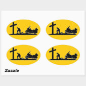 BIKER BIDDEN OVALE STICKER (Vel)