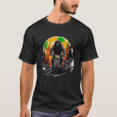 Biker Bigfoot Riding Motorcycle T Shirt (Voorkant)
