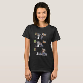 Biker Bij Museum dames zwart T-shirt
