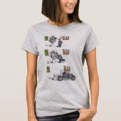 Biker Bij Museum vrouwen grijs shirt (Voorkant)