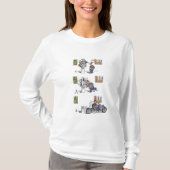 Biker Bij Museumvrouwen wit shirt met lange mouwen (Voorkant)