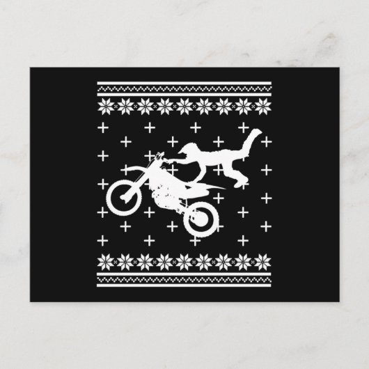 Biker Bike Motocross Uganda-kerstmotor Gif Briefkaart (Voorkant)