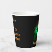 Biker Billy Halloween Skeleton Black & Oranje Papieren Bekers (Links)